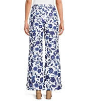 Preston & York Turner Stretch Twill Floral Straight Leg Ankle Coordinating Pants