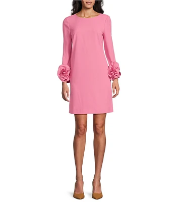 Preston & York Valentine Long Sleeve Ruffle Crepe Dress