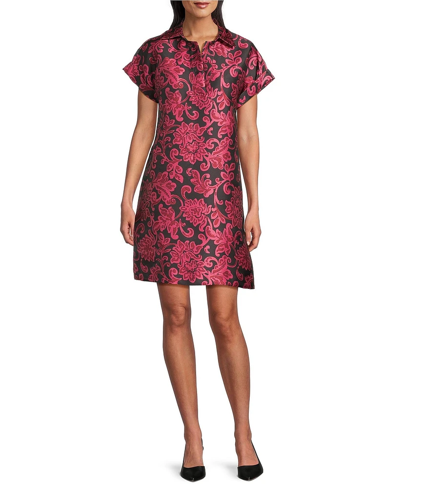 Preston & York Wilson Short Sleeve Collared Sheath Dress
