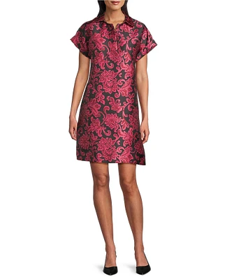 Preston & York Wilson Short Sleeve Collared Sheath Dress