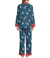 Printfresh Bundled Up Long Sleeve Notch Collar Flannel Holiday Pajama Set