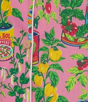 Printfresh Kitchen Garden Organic Cotton Short Sleeve Notch Collar Woven Shorty Pajama Set