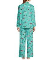 Printfresh Winter Wonderland Long Sleeve Notch Collar Flannel Holiday Pajama Set