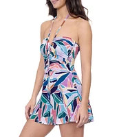 Profile By Gottex Aura Halter Sweetheart Neck Tummy Control Bandeau Romper Swimdress