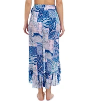 Profile By Gottex Karma High Low Ruffle Wrap Swim Cover-Up Skirt