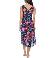 Profile By Gottex Marguerite V-Neck Midi Wrap Dress Swim Cover-Up Dress