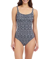 Profile By Gottex Plume Scoop Neck Tummy Control Shirred One Piece Swimsuit