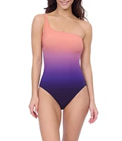 Profile By Gottex Splendor Ombre One Shoulder Tummy Control One Piece Swimsuit