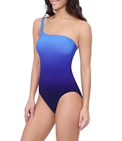 Profile By Gottex Splendor Ombre One Shoulder Tummy Control One Piece Swimsuit