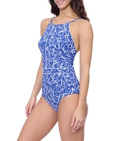Profile By Gottex Tulip High Neck Tummy Control One Piece Swimsuit