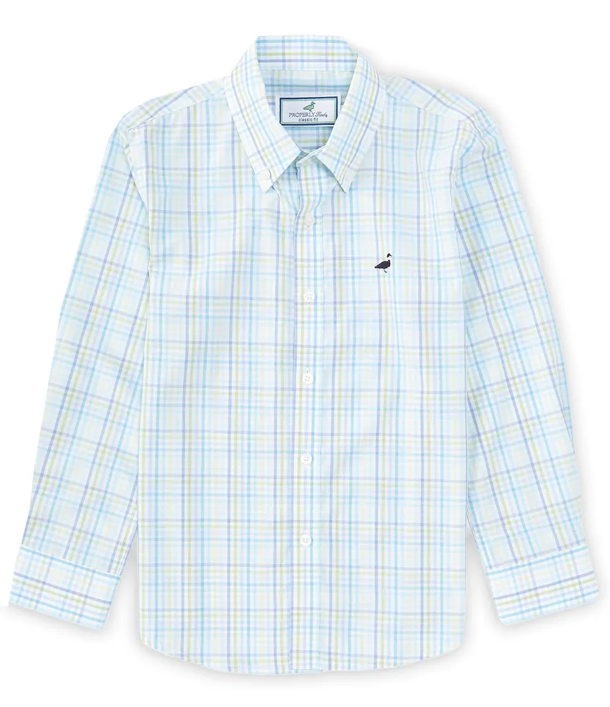 Properly Tied Big Boys 8-16 Long Sleeve Checked Seasonal Sport Shirt