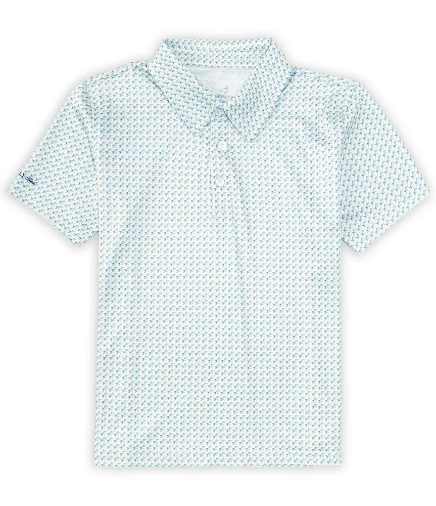 Properly Tied Big Boys 8-16 Short Sleeve Inlet Marlin Print Polo Shirt