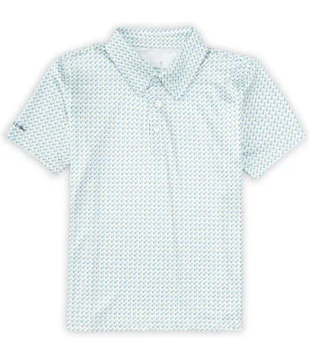 Properly Tied Big Boys 8-16 Short Sleeve Inlet Marlin Print Polo Shirt