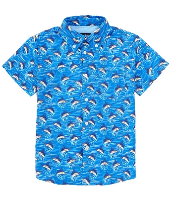 Properly Tied Big Boys 8-16 Short Sleeve Shordees Marlin Summer Shirt