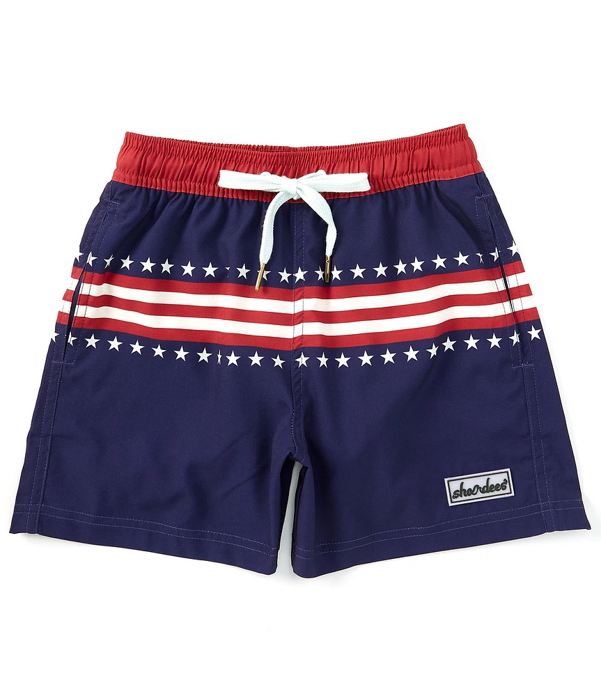 Properly Tied Big Boys 8-16 USA Shordees Swim Trunks