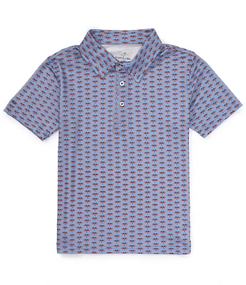 Properly Tied Big Boys 8-20 Freedom Flag Inlet Polo Shirt