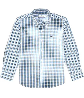 Properly Tied Big Boys 8-16 Long Sleeve Mallard Plaid Seasonal Sport Shirt