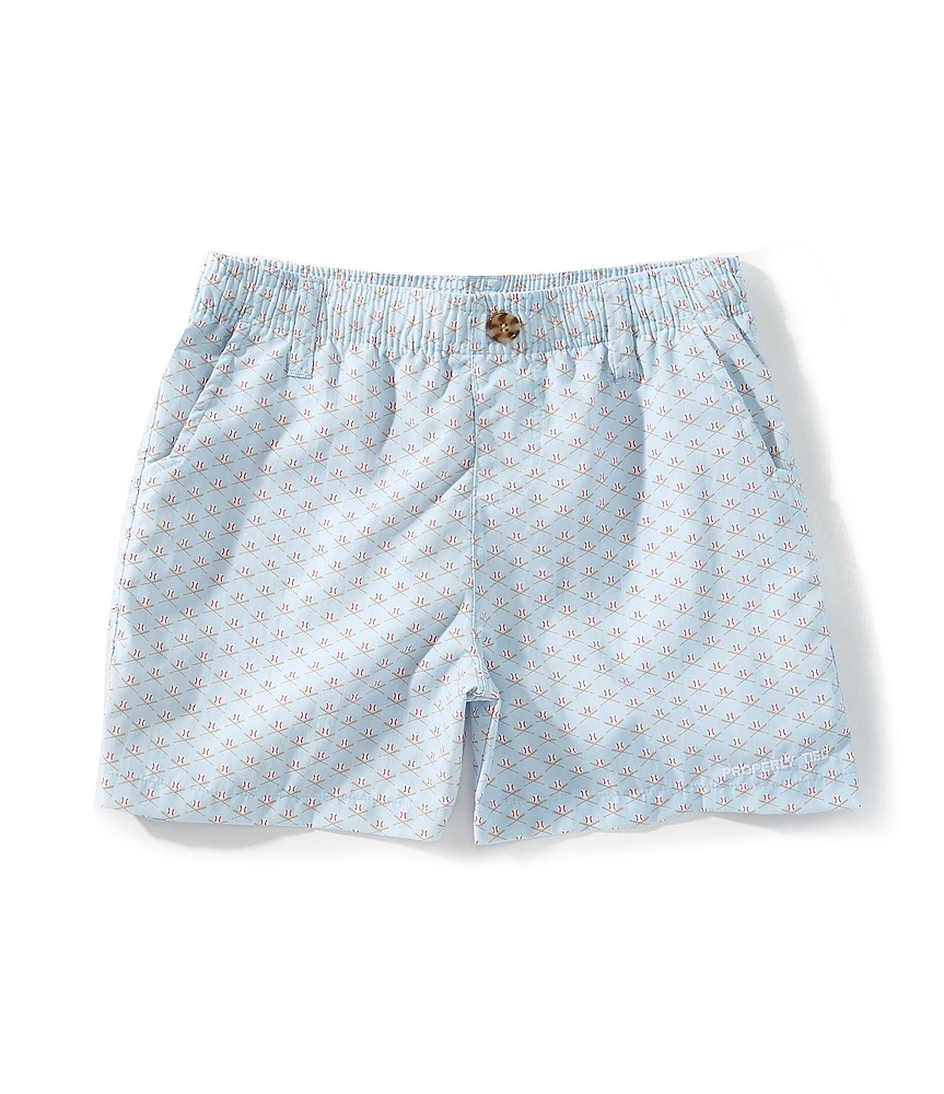 Properly Tied Little Boys Baseball Print Mallard Shorts