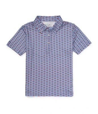 Properly Tied Little Boys 2T-7 Freedom Flag Inlet Polo