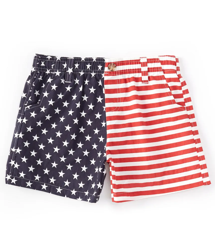 Properly Tied Little Boys 2T-7 Freedom Flag Mallard Pull-On Shorts