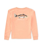 Properly Tied Little Boys 2T-7 Long Sleeve Redfish Graphic T-Shirt