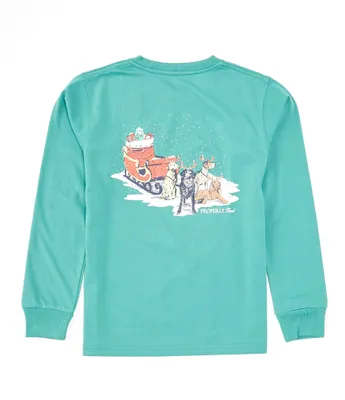 Properly Tied Little Boys 2T-7 Long Sleeve Sleigh Dogs T-Shirt