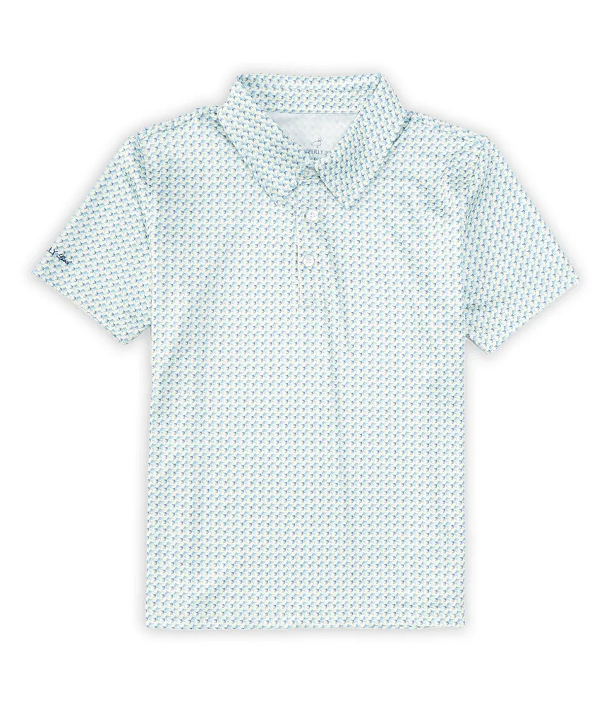 Properly Tied Little Boys 2T-7 Short Sleeve Inlet Marlin Print Polo Shirt