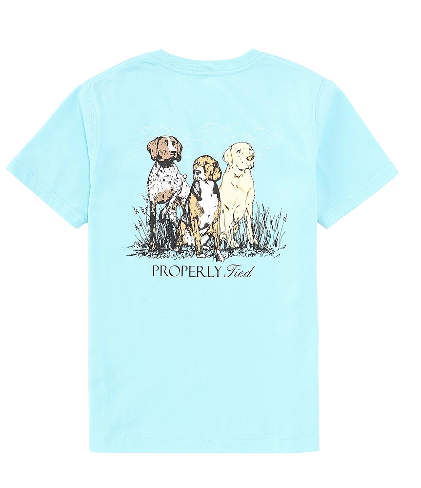 Properly Tied Little Boys 2T-7 Short Sleeve Triple Dog Graphic T-Shirt