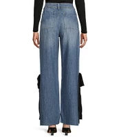 Prosperity Denim High Rise Bow Side Wide Leg Trouser Jeans