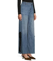 Prosperity Denim High Rise Bow Side Wide Leg Trouser Jeans