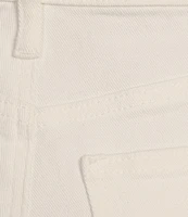 Prosperity Denim Mid Rise Crocheted Detail Denim Shorts