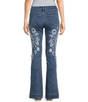 Prosperity Denim Mid Rise Embroidered Bootcut Trouser Jeans