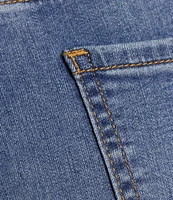 Prosperity Denim Mid Rise Frayed Hem Trouser Bootcut Jeans