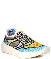 PSUDO Men's Court Mixed Pattern Sneakers