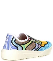 PSUDO Men's Court Mixed Pattern Sneakers