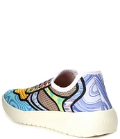 PSUDO Men's Court Mixed Pattern Sneakers