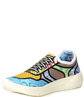 PSUDO Men's Court Mixed Pattern Sneakers