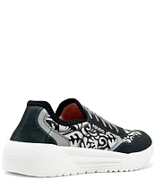 PSUDO Women's Court Bandana Print Washable Slip-On Sneakers