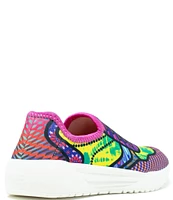 PSUDO Women's Court Printed Washable Slip-On Sneakers