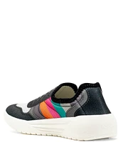 PSUDO Women's Court Rainbow Washable Slip-On Sneakers