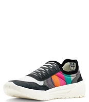 PSUDO Women's Court Rainbow Washable Slip-On Sneakers