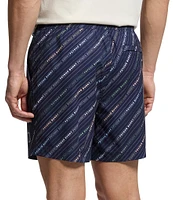 Psycho Bunny 5.75#double; Inseam Renmark Print Swim Trunks