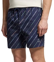 Psycho Bunny 5.75#double; Inseam Renmark Print Swim Trunks