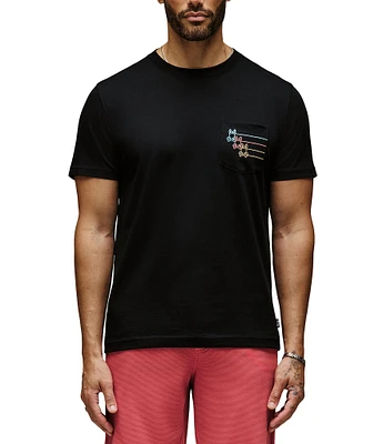 Psycho Bunny Andy Embroidered Pocket Short Sleeve T-Shirt
