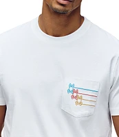 Psycho Bunny Andy Embroidered Pocket Short Sleeve T-Shirt