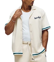 Psycho Bunny Basil Taped Short Sleeve Woven Camp Shirt