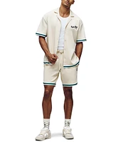 Psycho Bunny Basil Taped Short Sleeve Woven Camp Shirt