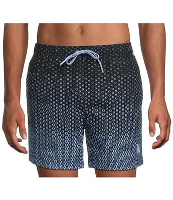 Psycho Bunny Bendigo Allover Printed 5 3/4#double; Swim Trunks