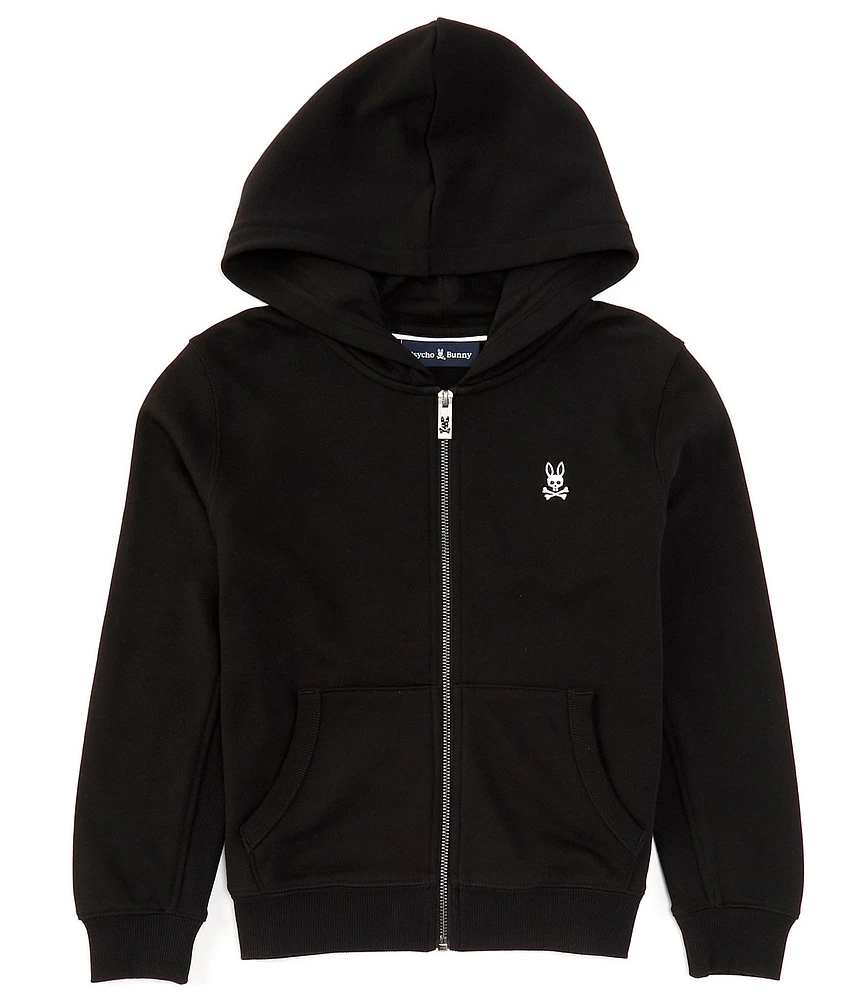 Psycho Bunny Big Boys 7-20 Long Sleeve Levy Fleece Hooded Jacket