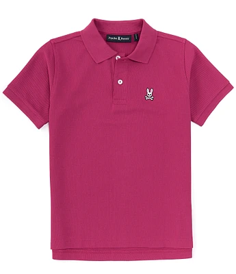 Psycho Bunny Little/Big Boys 5-20 Short Sleeve Essential Polo Collared Shirt
